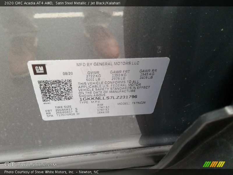 Satin Steel Metallic / Jet Black/Kalahari 2020 GMC Acadia AT4 AWD