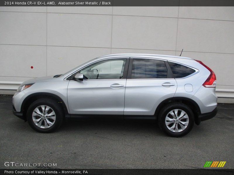Alabaster Silver Metallic / Black 2014 Honda CR-V EX-L AWD