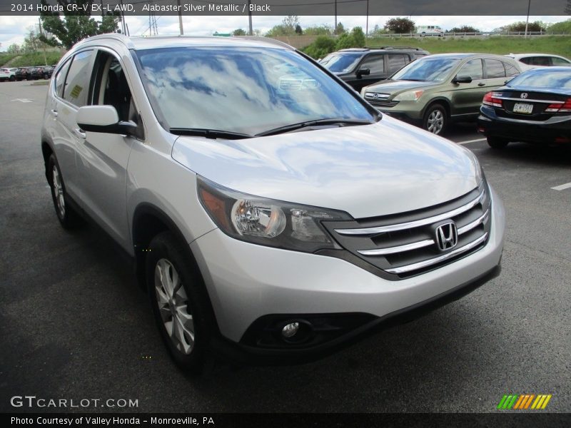 Alabaster Silver Metallic / Black 2014 Honda CR-V EX-L AWD