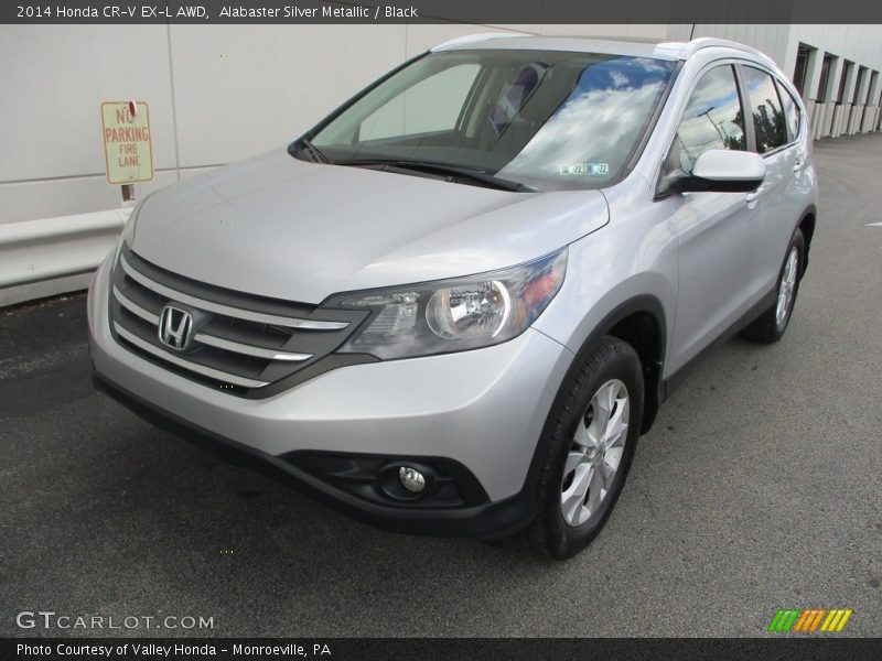 Alabaster Silver Metallic / Black 2014 Honda CR-V EX-L AWD
