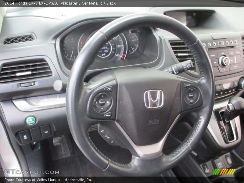 Alabaster Silver Metallic / Black 2014 Honda CR-V EX-L AWD