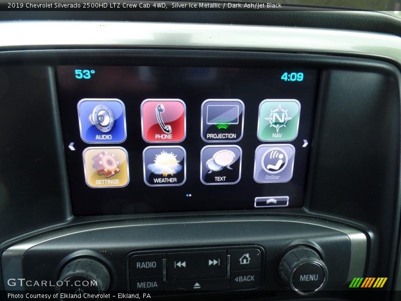 Silver Ice Metallic / Dark Ash/Jet Black 2019 Chevrolet Silverado 2500HD LTZ Crew Cab 4WD