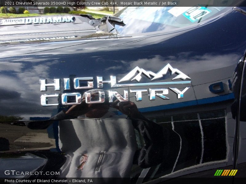 Mosaic Black Metallic / Jet Black 2021 Chevrolet Silverado 3500HD High Country Crew Cab 4x4