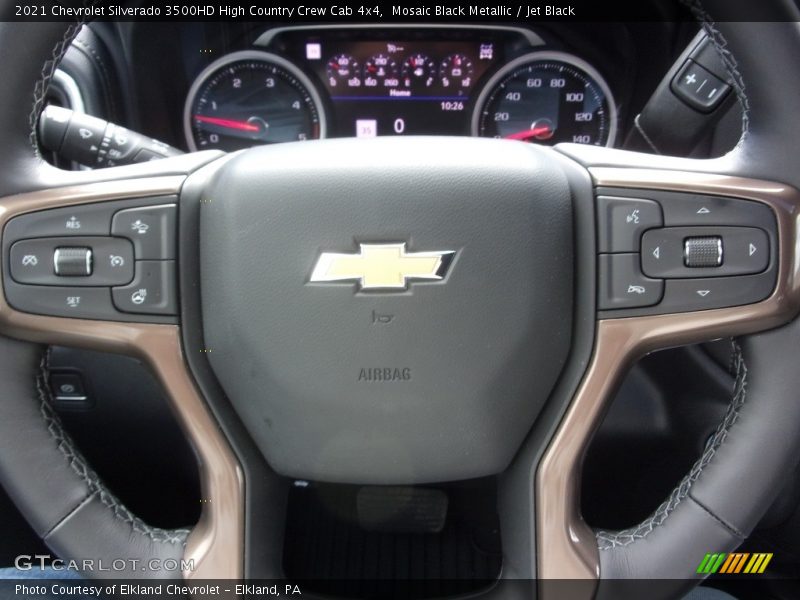 Mosaic Black Metallic / Jet Black 2021 Chevrolet Silverado 3500HD High Country Crew Cab 4x4