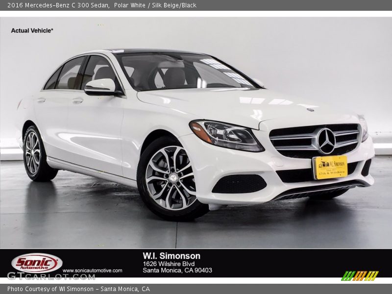 Polar White / Silk Beige/Black 2016 Mercedes-Benz C 300 Sedan