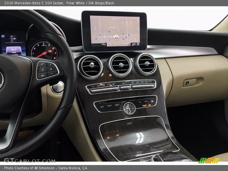Polar White / Silk Beige/Black 2016 Mercedes-Benz C 300 Sedan