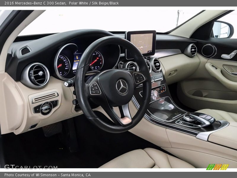 Polar White / Silk Beige/Black 2016 Mercedes-Benz C 300 Sedan