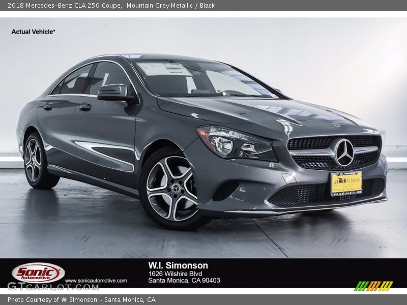 Mountain Grey Metallic / Black 2018 Mercedes-Benz CLA 250 Coupe