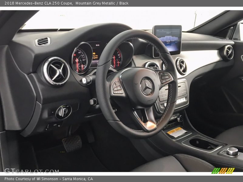 Mountain Grey Metallic / Black 2018 Mercedes-Benz CLA 250 Coupe