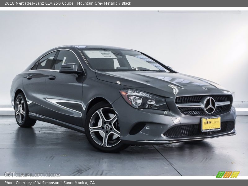 Mountain Grey Metallic / Black 2018 Mercedes-Benz CLA 250 Coupe