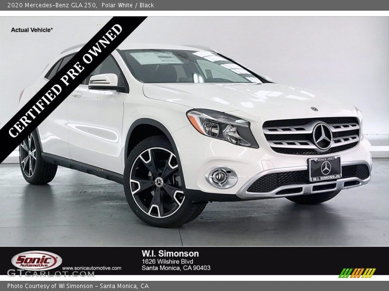 Polar White / Black 2020 Mercedes-Benz GLA 250