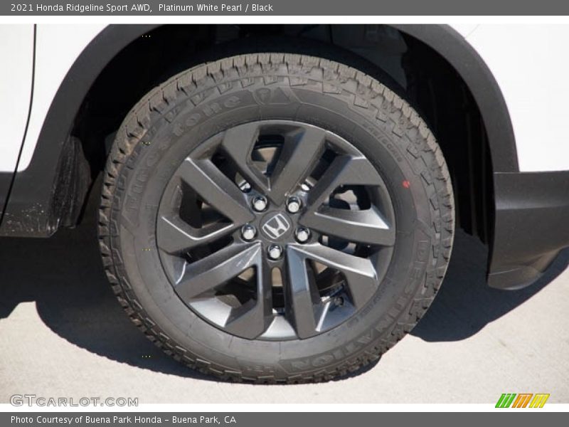 Platinum White Pearl / Black 2021 Honda Ridgeline Sport AWD
