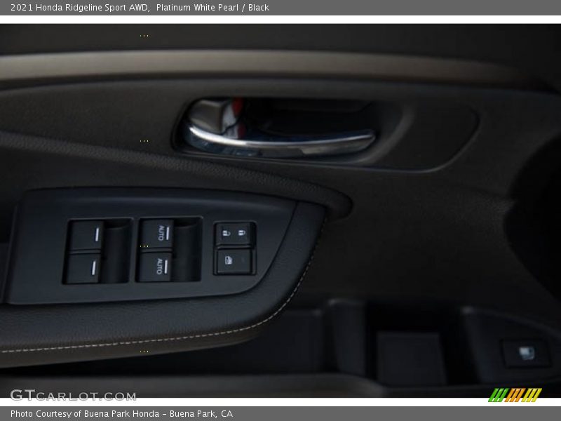 Platinum White Pearl / Black 2021 Honda Ridgeline Sport AWD