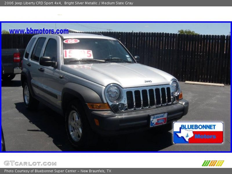 Bright Silver Metallic / Medium Slate Gray 2006 Jeep Liberty CRD Sport 4x4