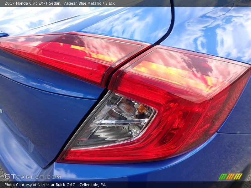Aegean Blue Metallic / Black 2017 Honda Civic EX-T Sedan