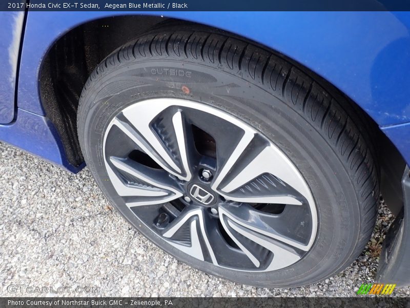 Aegean Blue Metallic / Black 2017 Honda Civic EX-T Sedan