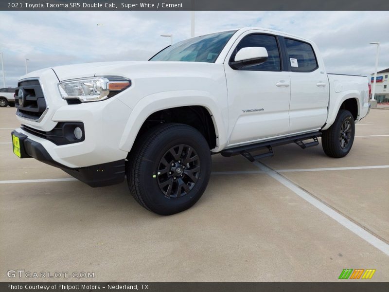 Super White / Cement 2021 Toyota Tacoma SR5 Double Cab