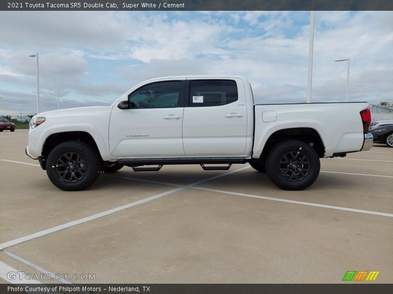 Super White / Cement 2021 Toyota Tacoma SR5 Double Cab