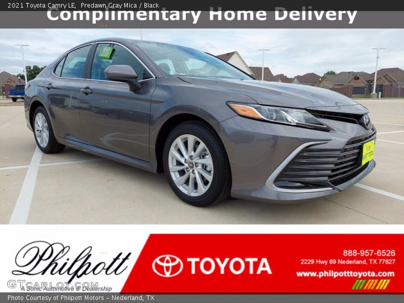 Predawn Gray Mica / Black 2021 Toyota Camry LE