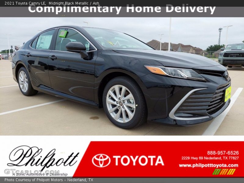 Midnight Black Metallic / Ash 2021 Toyota Camry LE