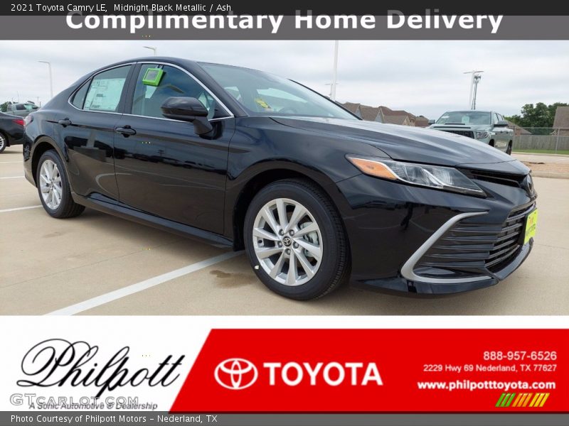 Midnight Black Metallic / Ash 2021 Toyota Camry LE