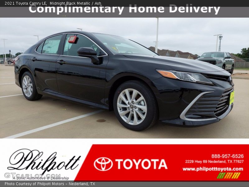 Midnight Black Metallic / Ash 2021 Toyota Camry LE