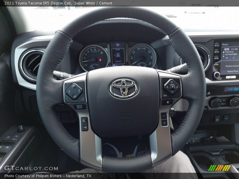 Super White / Cement 2021 Toyota Tacoma SR5 Double Cab