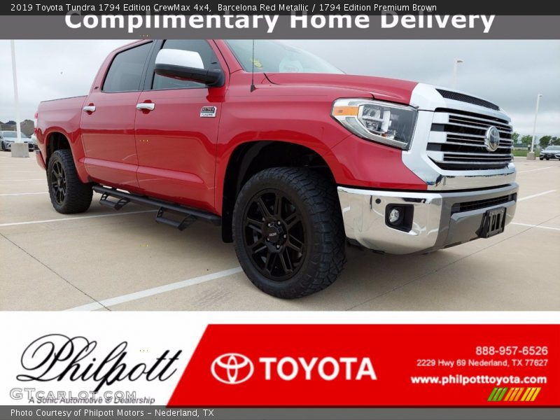 Barcelona Red Metallic / 1794 Edition Premium Brown 2019 Toyota Tundra 1794 Edition CrewMax 4x4