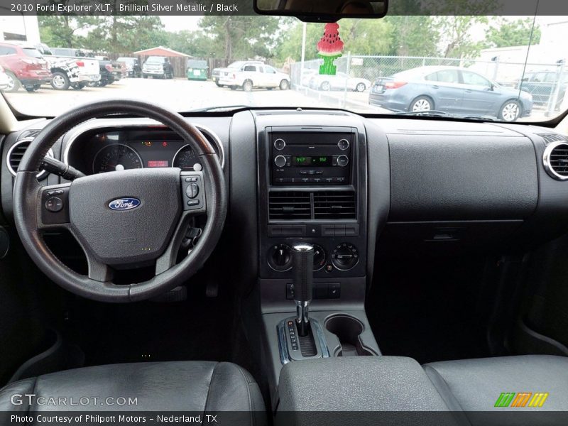 Brilliant Silver Metallic / Black 2010 Ford Explorer XLT