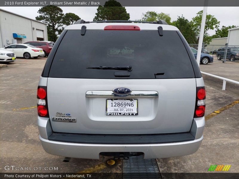 Brilliant Silver Metallic / Black 2010 Ford Explorer XLT