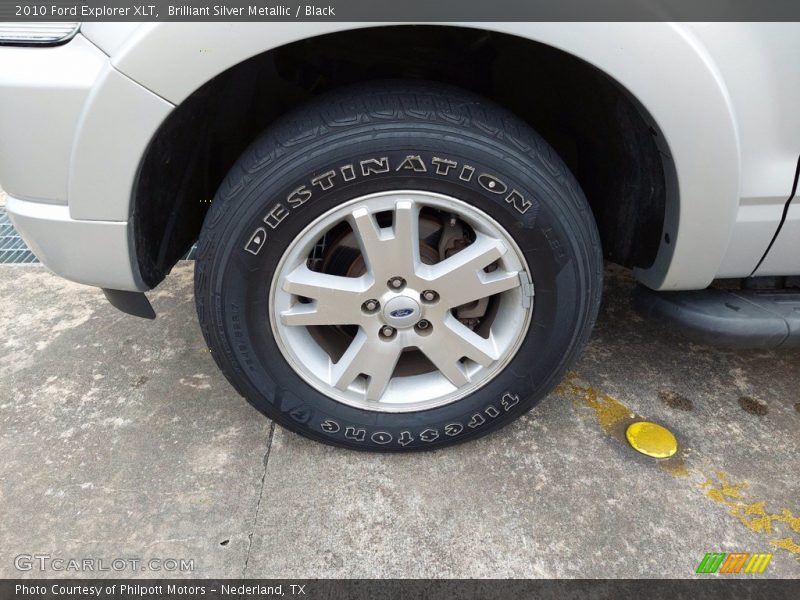 Brilliant Silver Metallic / Black 2010 Ford Explorer XLT