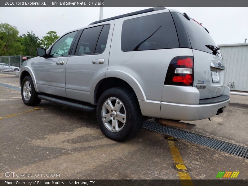 Brilliant Silver Metallic / Black 2010 Ford Explorer XLT