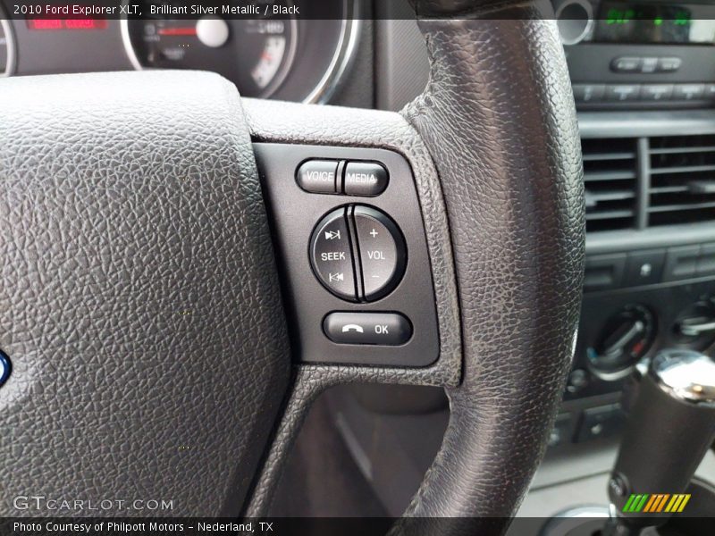 Brilliant Silver Metallic / Black 2010 Ford Explorer XLT