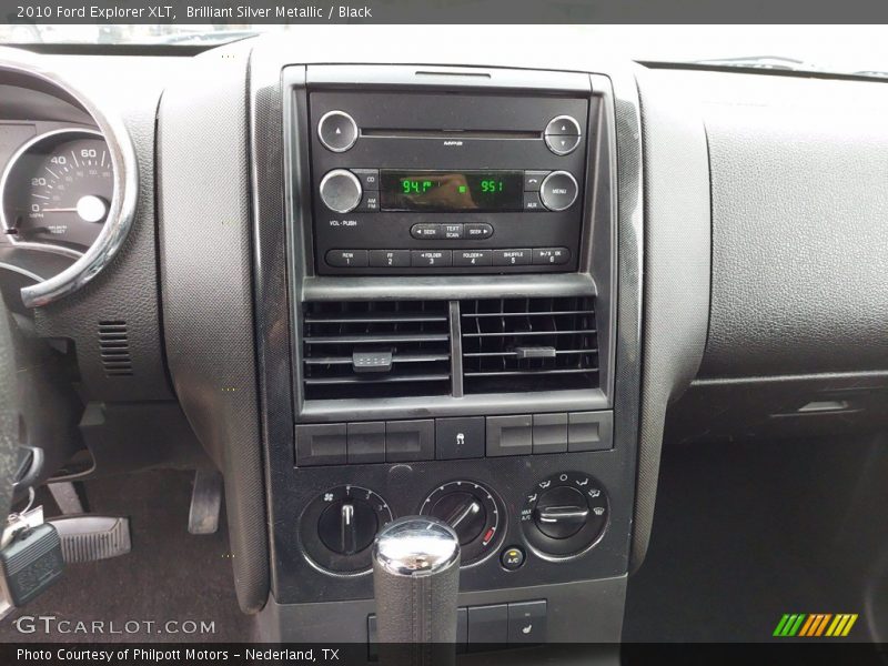 Brilliant Silver Metallic / Black 2010 Ford Explorer XLT