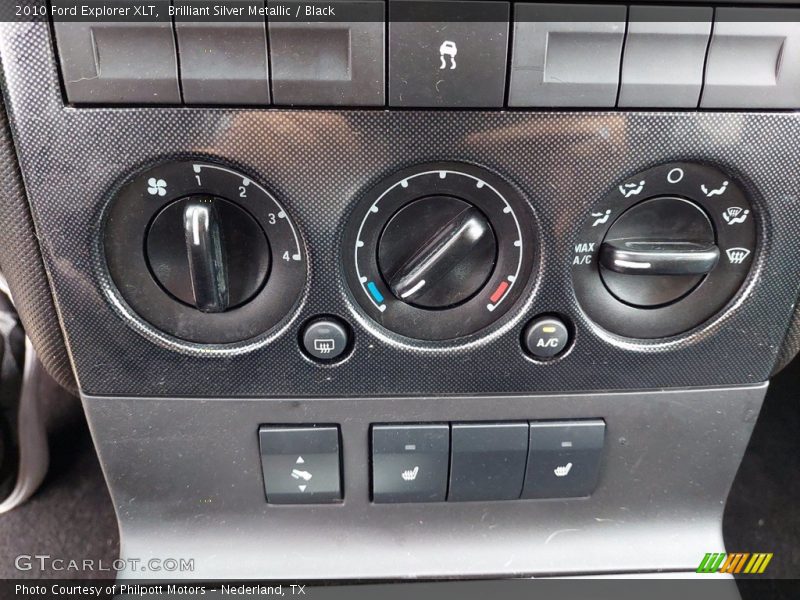 Brilliant Silver Metallic / Black 2010 Ford Explorer XLT