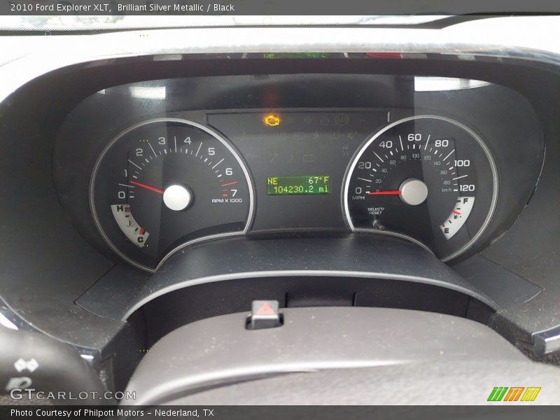 Brilliant Silver Metallic / Black 2010 Ford Explorer XLT