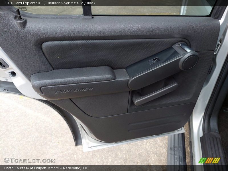 Brilliant Silver Metallic / Black 2010 Ford Explorer XLT
