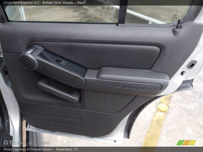 Brilliant Silver Metallic / Black 2010 Ford Explorer XLT