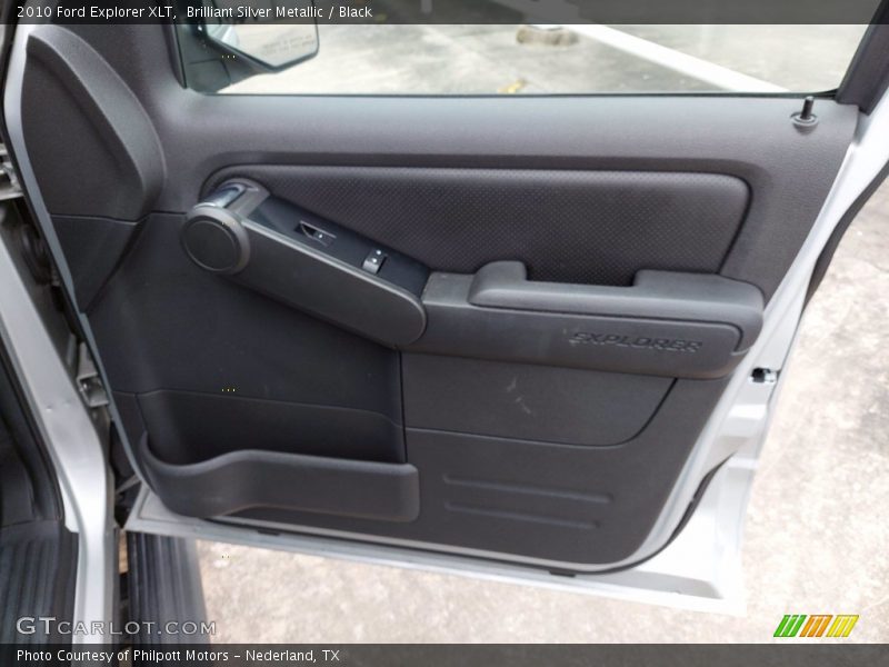 Brilliant Silver Metallic / Black 2010 Ford Explorer XLT