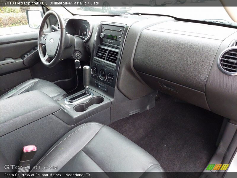 Brilliant Silver Metallic / Black 2010 Ford Explorer XLT