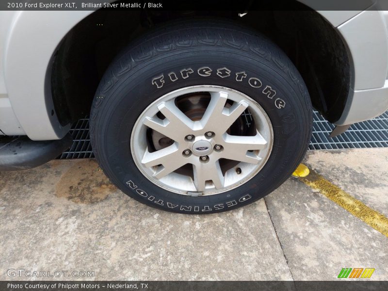 Brilliant Silver Metallic / Black 2010 Ford Explorer XLT
