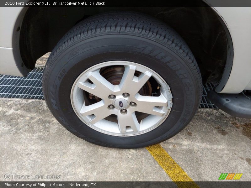 Brilliant Silver Metallic / Black 2010 Ford Explorer XLT