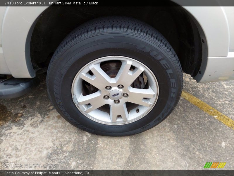 Brilliant Silver Metallic / Black 2010 Ford Explorer XLT