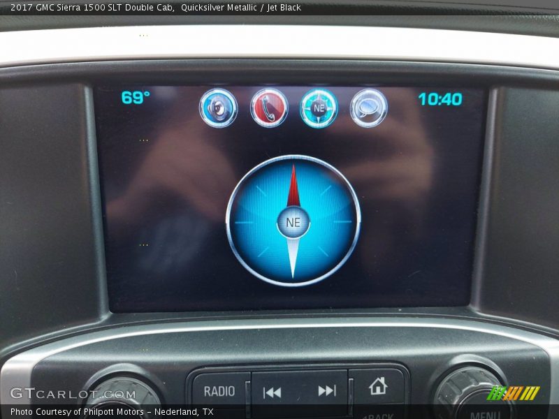 Quicksilver Metallic / Jet Black 2017 GMC Sierra 1500 SLT Double Cab