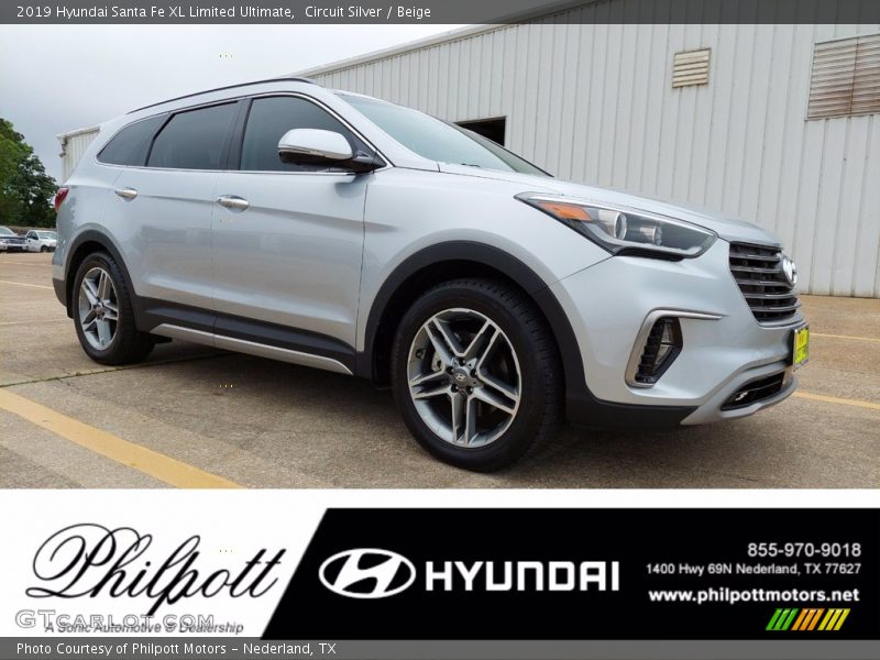 Circuit Silver / Beige 2019 Hyundai Santa Fe XL Limited Ultimate
