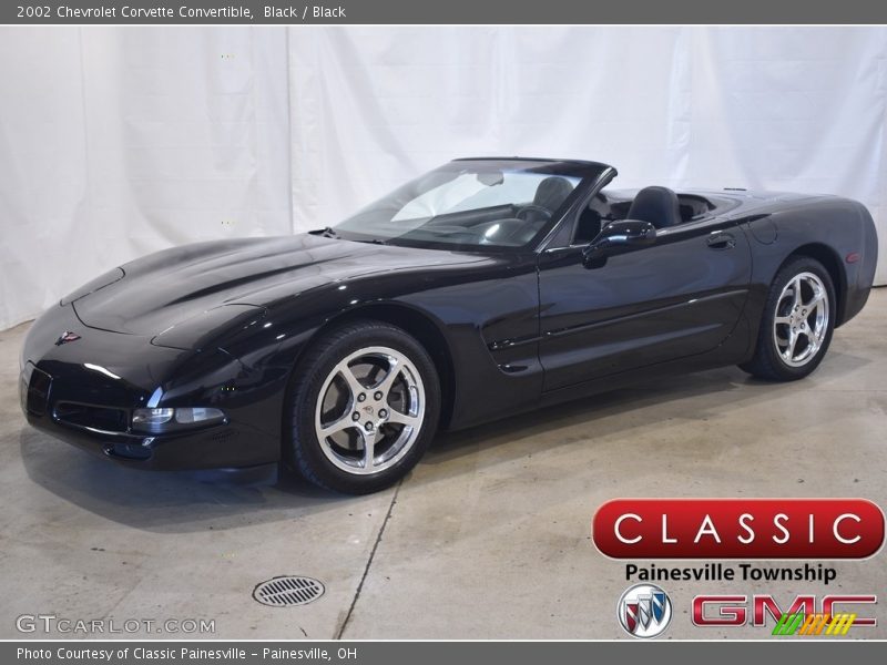Black / Black 2002 Chevrolet Corvette Convertible