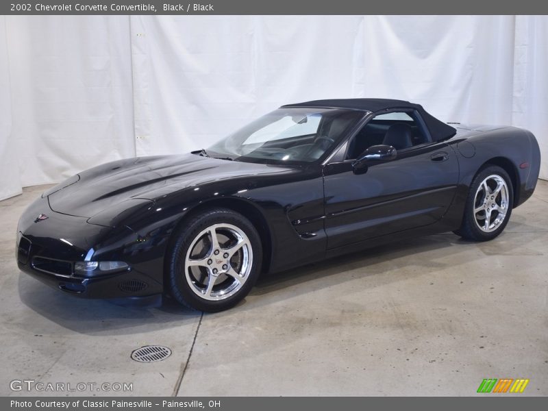 Black / Black 2002 Chevrolet Corvette Convertible