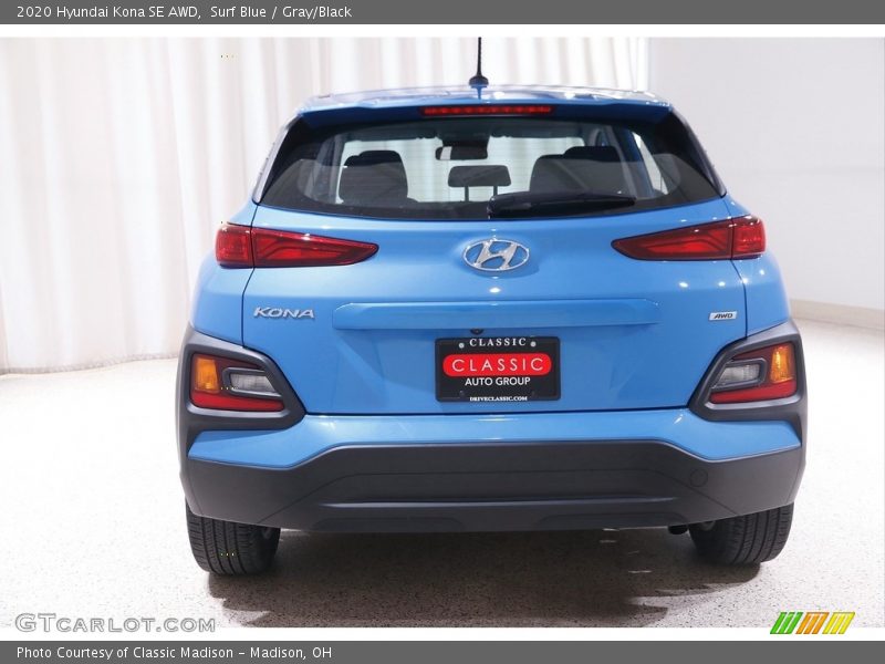 Surf Blue / Gray/Black 2020 Hyundai Kona SE AWD