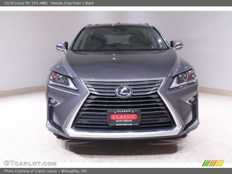 Nebula Gray Pearl / Black 2018 Lexus RX 350 AWD