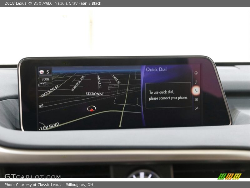 Nebula Gray Pearl / Black 2018 Lexus RX 350 AWD